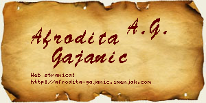 Afrodita Gajanić vizit kartica
